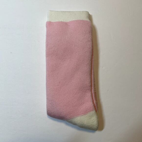 Victorias Secret Slipper Socks Pink White Womens One Size Lined Classic Grippers - Picture 4 of 7